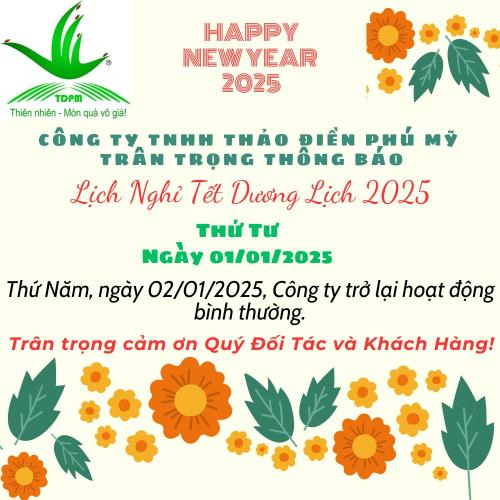 Thông Báo Nghỉ Tết Dương Lịch 2025